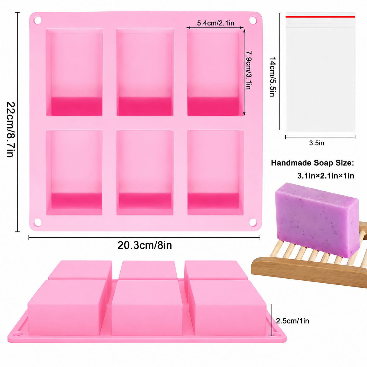 6 cavity Rectangular Mould