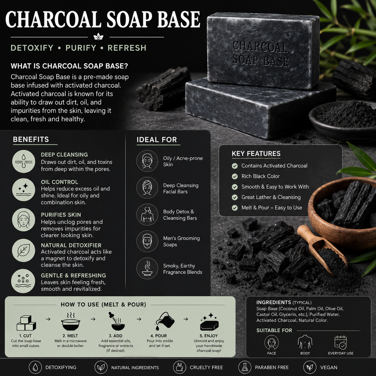 Charcoal Soap Base